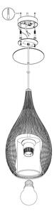 Eglo 92252 - Lustr RAZONI 1xE27/60W/230V