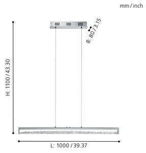 Eglo 93626 - LED stmívatelné svítidlo CARDITO 1 LED/32W/230V