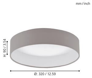 Eglo 93949 - LED stropní svítidlo PALOMARO LED/12W/230V
