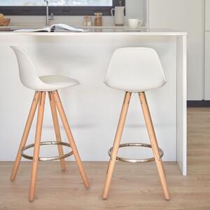 Bílá plastová barová židle Kave Home Slad 65 cm