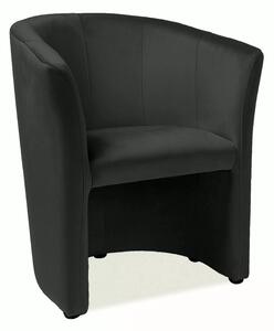 Křeslo TM-1 velvet, černá
