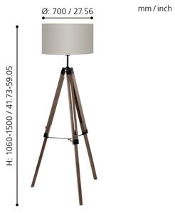 Eglo 94326 - Stojací lampa LANTADA 1xE27/60W/230V