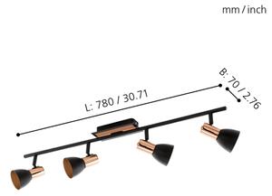 Eglo 94587 - LED bodové svítidlo BARNHAM 4xGU10/3,3W/230V