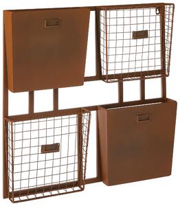 NÁSTĚNNÝ REGÁL, hnědá, 60/8/60 cm Ambia Home - Online Only regály & police, Online Only