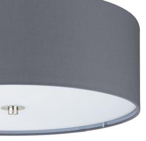 Eglo 55277 - Stropní svítidlo PASTERI 3xE27/25W/230V pr. 47,5 cm šedá