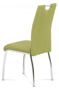 Jídelní židle, potah zelená látka HC-485 GRN2