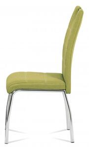 Jídelní židle, potah zelená látka HC-485 GRN2