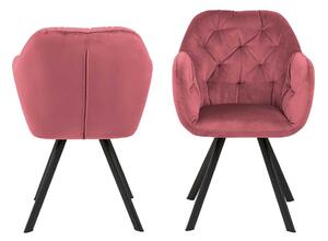 ACTONA Židle s opěrkou Lola růžová 81,5 × 57,5 × 61,5 cm