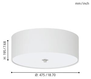 Eglo 94918 - Stropní svítidlo PASTERI 3xE27/25W/230V
