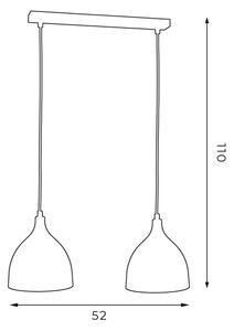 Lustr na lanku NOAK 2xE27/15W/230V černá