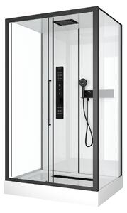 Kompletní sprchový kout MARWELL Kompletní sprchový kout bílý obdélník 90 x 115 x 215 cm - Kompletní sada včetně sprchové vaničky a baterie - Sprchový kout s čelním vstupem a vysoce kvalitním hliníkovým profilem