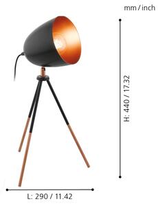 Eglo 49385 - Stolní lampa CHESTER 1xE27/60W/230V
