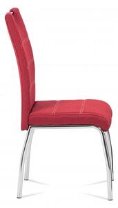 Jídelní židle LERIA — kov, látka, více barev Červená