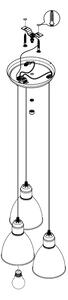 Eglo 49465 - Lustr PRIDDY 3xE27/60W/230V