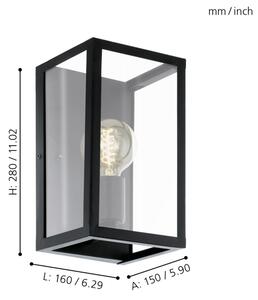 Eglo 49394 - Nástěnné svítidlo CHARTERHOUSE 1xE27/60W/230V