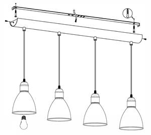 Eglo 49466 - Lustr PRIDDY 4xE27/60W/230V
