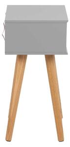 ACTONA Noční stolek Mitra šedá 61,5 × 40 × 30 cm