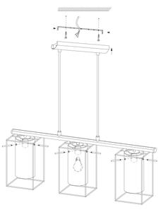 Eglo 49496 - Lustr LONCINO 3xE27/60W/230V