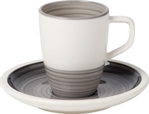 Villeroy&Boch Villeroy & Boch Manufacture Gris šálek s podšálkem na espresso 0,10l/Ø12cm