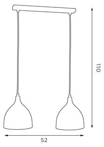 Lustr na lanku NOAK 2xE27/15W/230V bílá