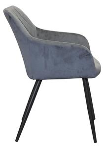 Jídelní židle DIAMANT šedý samet