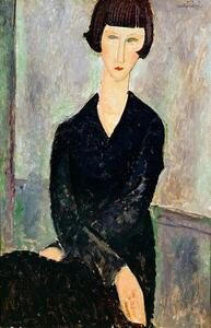 Obrazová reprodukce Woman in Black Dress, Modigliani, Amedeo