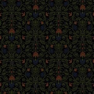 Tapety Tmavý ornament s rostlinami v klasickém stylu, Tapety květiny, a00412 : uwalls.cz