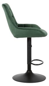 Barová židle, tmavozelená Velvet látka, CHIRO
