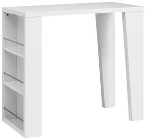 BAROVÝ STŮL, vysoce lesklá bílá, 120/107/60 cm - Barové stoly, Online Only