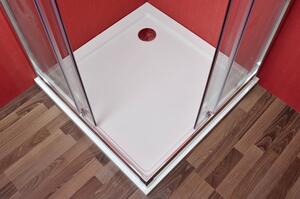ARTTEC Sprchový kout čtvercový SMARAGD 100 x 100 x 198 cm čiré sklo s vaničkou z litého mramoru STONE