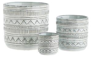 Kameninový obal na květináč White / Brown S