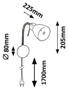 Rabalux 6320 - Flexibilní lampa SOMA 1xE14/40W/230V