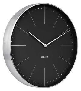 KARLSSON Nástěnné hodiny Normann černé 37,5 x 37,5 cm