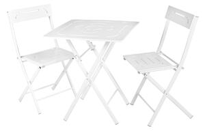 Sada zahradního stolu a židlí (3 kusy) Bonita (bílá). 1083036