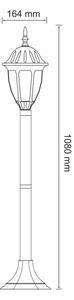 LED Venkovní lampa FLORENCJA 1xE27/10W/230V IP43
