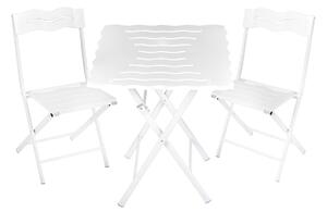 Sada zahradního stolu a židlí (3 kusy) Bonita (bílá). 1083035