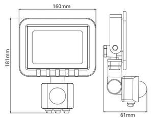 LED Reflektor se senzorem LED/30W/230V IP65