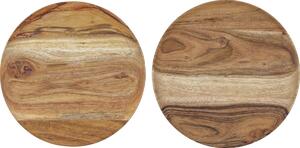 Dřevěný podnos Acacia Round – set 2 ks