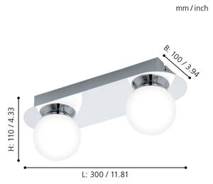 Eglo 94627 - LED koupelnové svítidlo MOSIANO 2xLED/3,3W/230V IP44