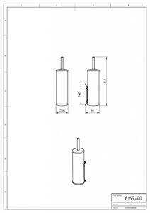 Novaservis WC štětka tubus Metalia 1 chrom (6169,0)