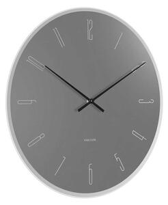 KARLSSON Nástěnné hodiny Mirror Numbers šedé 40 x 40 cm