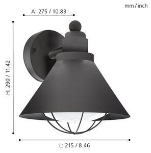 Eglo 94805 - Venkovní svítidlo BARROSELA 1xE27/40W/230V IP44
