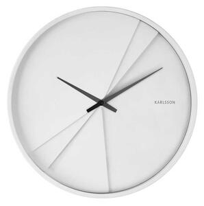 KARLSSON Nástěnné hodiny Layered Lines bílé 30 cm
