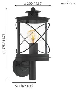 Eglo 94842 - Venkovní svítidlo HILBURN 1xE27/60W/230V IP44