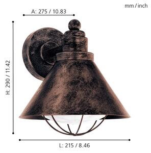 Eglo 94858 - Venkovní svítidlo BARROSELA 1xE27/40W/230V IP44