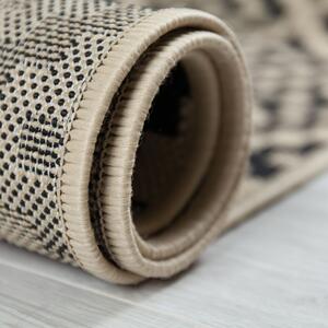 Flair Rugs koberce Kusový koberec Florence Alfresco Moretti Black/Beige kruh - 160x160 (průměr) kruh cm