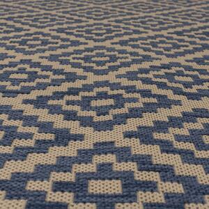 Flair Rugs koberce Kusový koberec Florence Alfresco Moretti Blue/Beige kruh - 160x160 (průměr) kruh cm