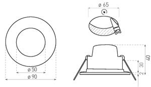 LED Koupelnové podhledové svítidlo LED/5W/230V 3000K IP65 bílá