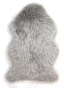 Flair Rugs koberce Kusový koberec Faux Fur Sheepskin Grey - 60x90 tvar kožešiny cm