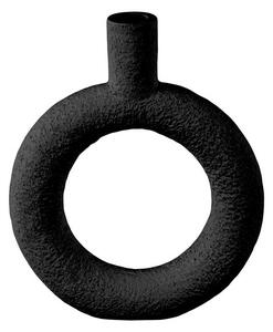PRESENT TIME Váza Ring kulatá černá 18 x 22,5 cm